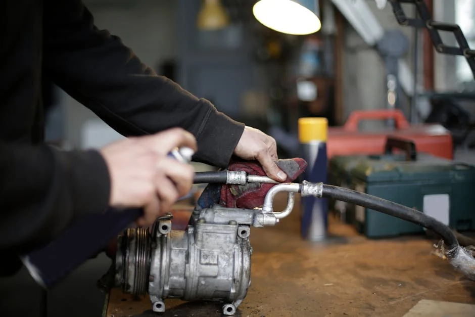 Don't Sweat It: Finding Top Rated AC Maintenance in Hilliard 4 AC maintenance Hilliard OH technician performing tune-up on residential air conditioning unit - ac maintenance hilliard oh